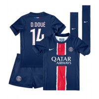 Fotballdrakt Barn Paris Saint-Germain Desire Doue #14 Hjemmedraktsett 2024-25 Kortermet (+ Korte bukser)